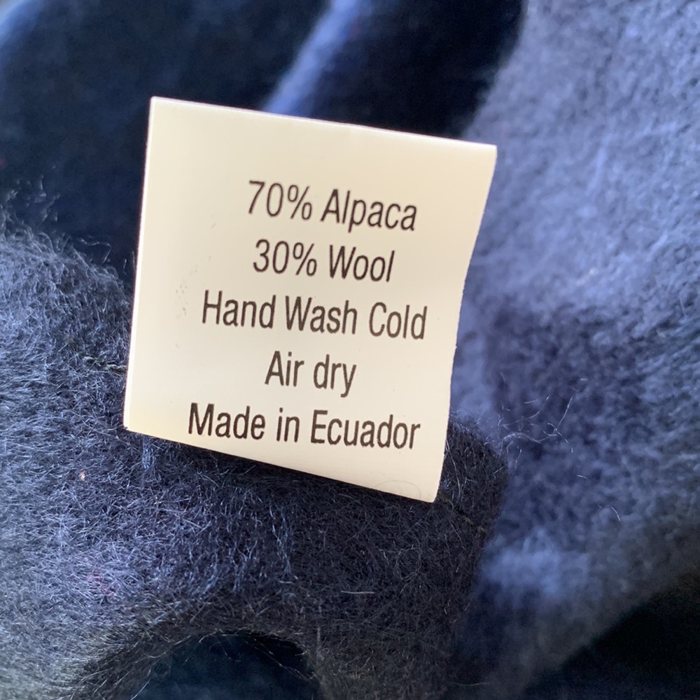 NWOT Little Otavalo Alpaca Wool Blanket Scarf Wrap - Picture 6 of 6